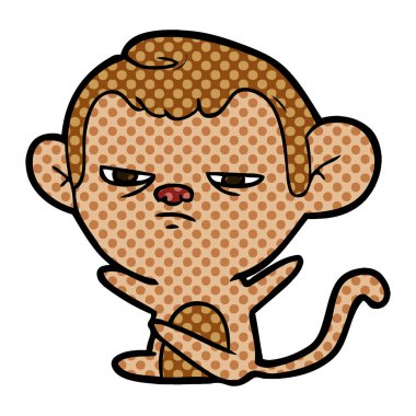 Çizgi film maymununun vektör çizimi