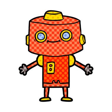 Çizgi film robotunun vektör çizimi