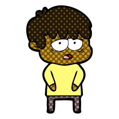 vektör çizim karikatür evlat yorgun