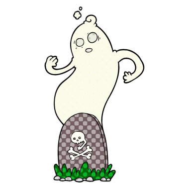 korkunç çizgi film mezar ile yükselen hayalet