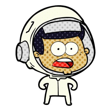 Çizgi film astronotunun vektör çizimi