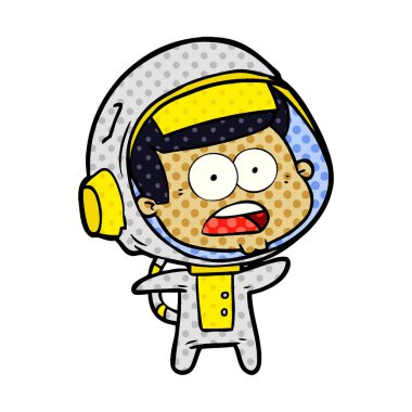Çizgi film astronotunun vektör çizimi