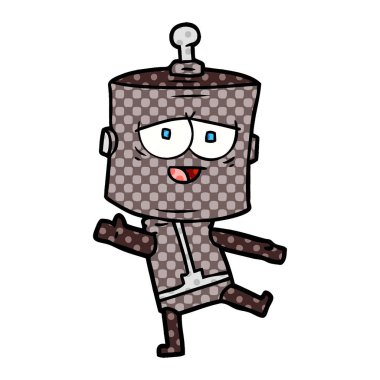 Çizgi film robotunun vektör çizimi