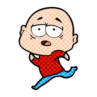 yorgun kel adam çizgi film