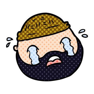 çizgi film sakallı erkek yüz