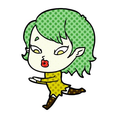 sevimli çizgi vampir kız