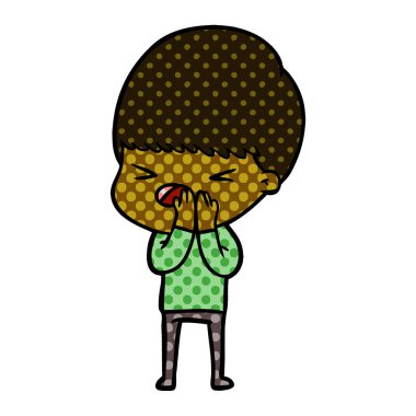 vektör çizim karikatür adam vurguladı