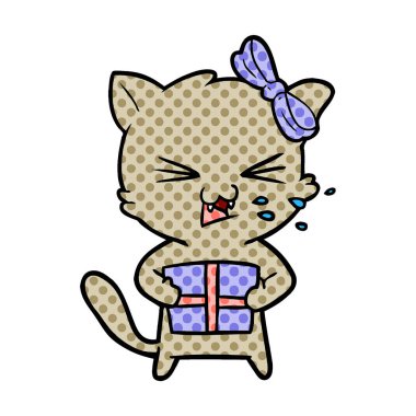 Çizgi film kedisinin vektör çizimi