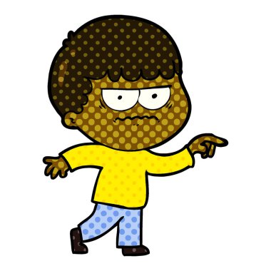 vektör çizim karikatür dostum rahatsız