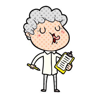  vektör çizim karikatür adam şarkı