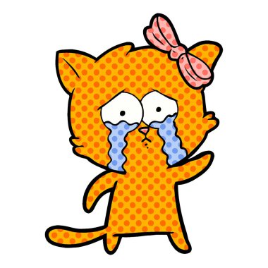 Çizgi film kedisinin vektör çizimi