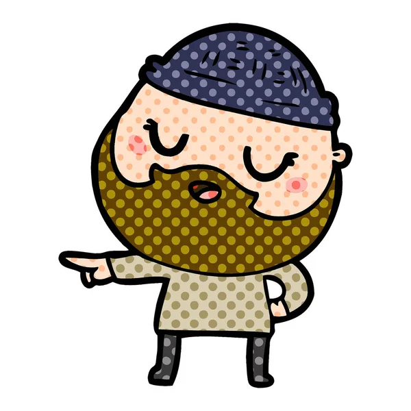 Sakallı sevimli çizgi adam