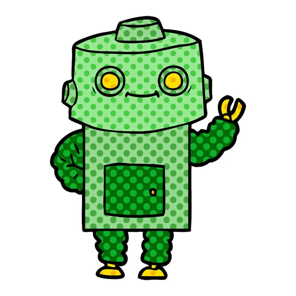 Çizgi film robotunun vektör çizimi