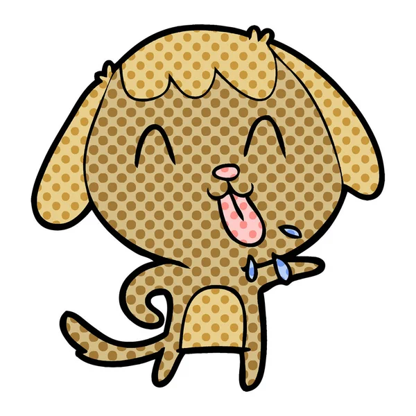 Vector Illustratie Van Schattige Cartoon Hond — Stockvector