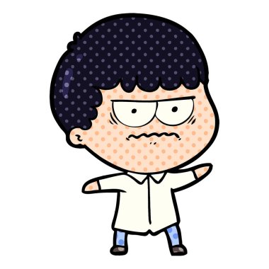 vektör çizim karikatür dostum rahatsız