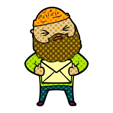 Sakallı çizgi film adamı.