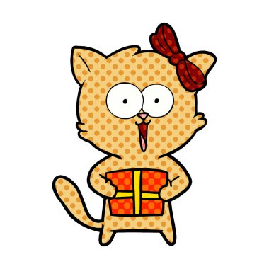 Çizgi film kedisinin vektör çizimi