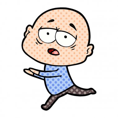 yorgun kel adam çizgi film