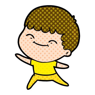 vektör çizim karikatür mutlu çocuk