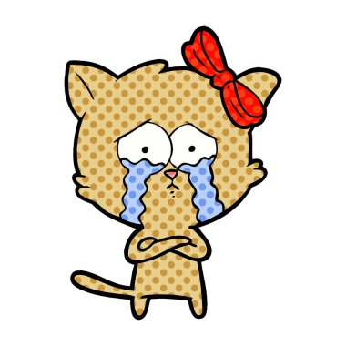 Çizgi film kedisinin vektör çizimi