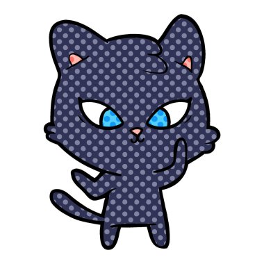 Çizgi film kedisinin vektör çizimi