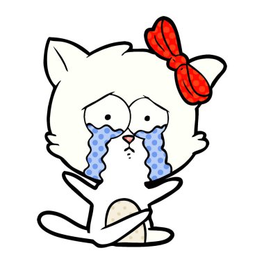 Çizgi film kedisinin vektör çizimi