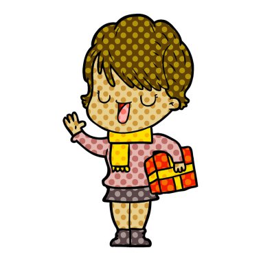 vektör çizim karikatür kadın söz