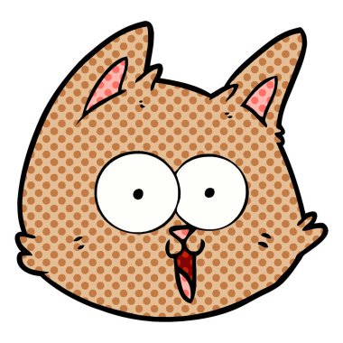 vektör çizim karikatür kedi yüz