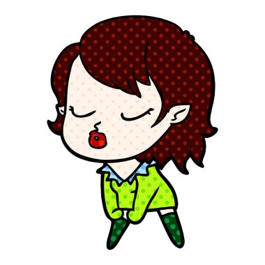 sevimli çizgi vampir kız