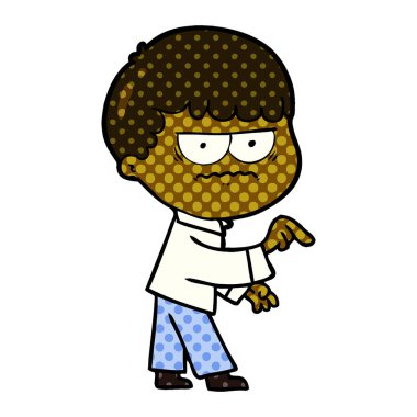 Çizgi film karakterinin vektör çizimi