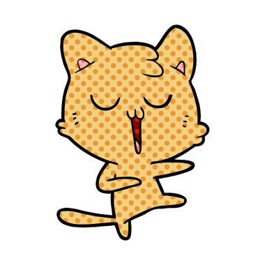 vektör çizim karikatür kedi şarkı
