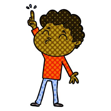 surat asmayı çizgi film adam vektör çizim