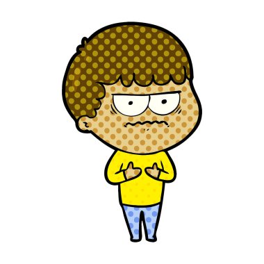 vektör çizim karikatür dostum rahatsız