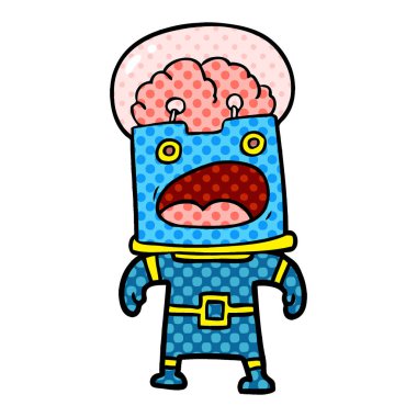 Çizgi film robotunun vektör çizimi