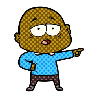 yorgun kel adam çizgi film