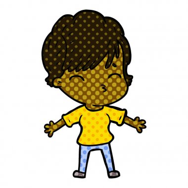 vektör çizim karikatür kadın düşünme