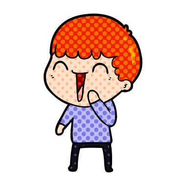 vektör çizim karikatür mutlu adam