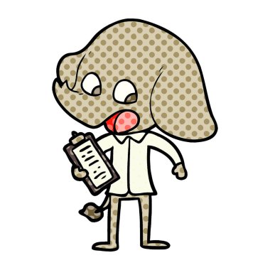 vektör çizim sevimli çizgi fil