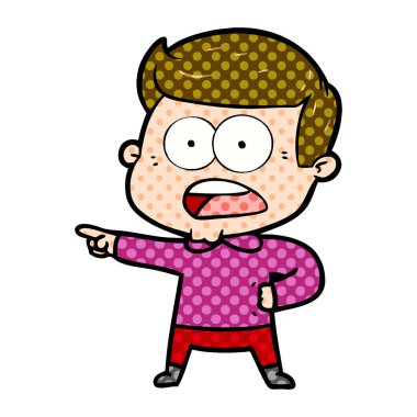 vektör çizim karikatür dostum şok