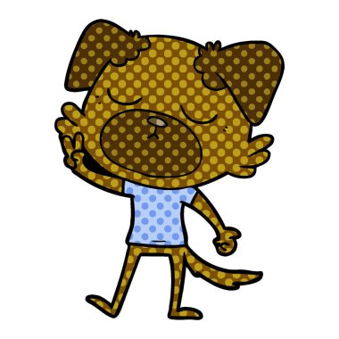 Çizgi film köpeğinin vektör çizimi