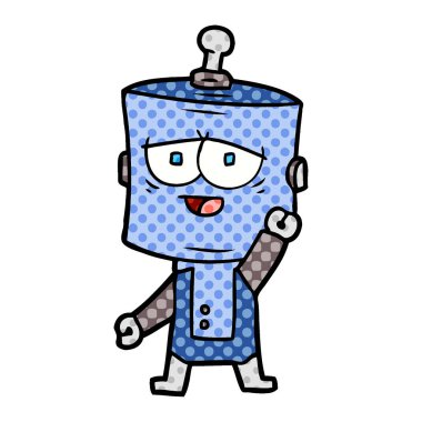 Çizgi film robotunun vektör çizimi