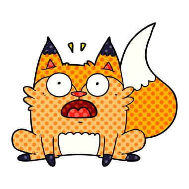 vektör çizim karikatür ürküyor fox