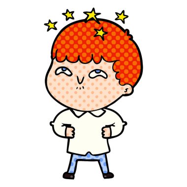 vektör çizim karikatür çocuk hayret