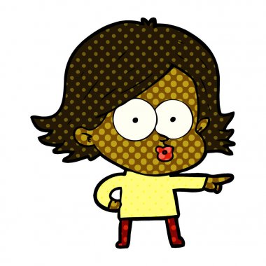 surat asmayı çizgi film kız vektör çizim