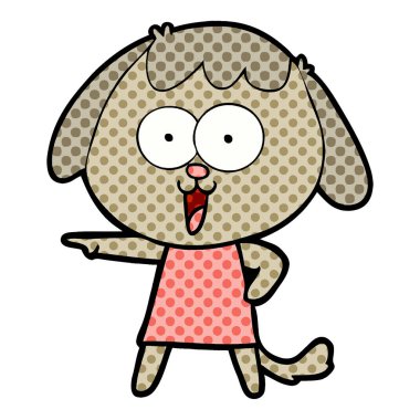 Çizgi film köpeğinin vektör çizimi