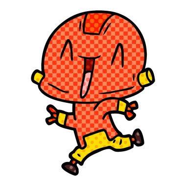 Çizgi film robotunun vektör çizimi