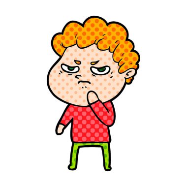 vektör çizim karikatür kızgın adam