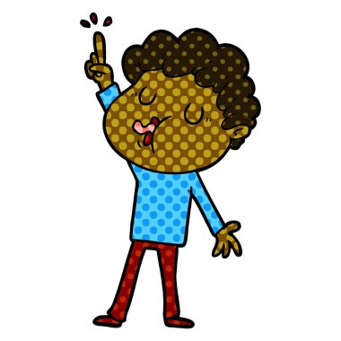  vektör çizim karikatür adam şarkı