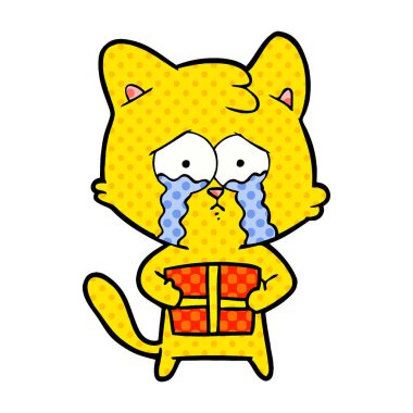 Çizgi film kedisinin vektör çizimi