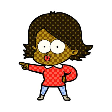 surat asmayı çizgi film kız vektör çizim